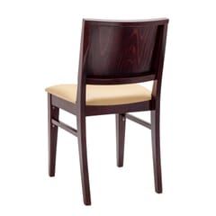 Fully Upholstered Walnut Wood Madison Commercial Chair with Nail-head Trim