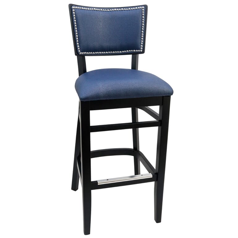 Restaurant Bar Stool Solid Wood Durable Metal Frame