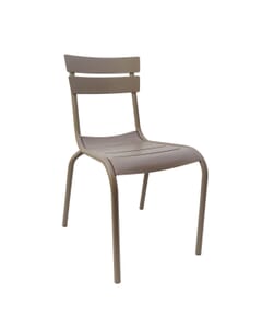 Stackable Aluminum Restaurant Side Chair in Tan