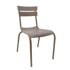 Stackable Fully Welded Aluminum Restaurant Chair in Tan
