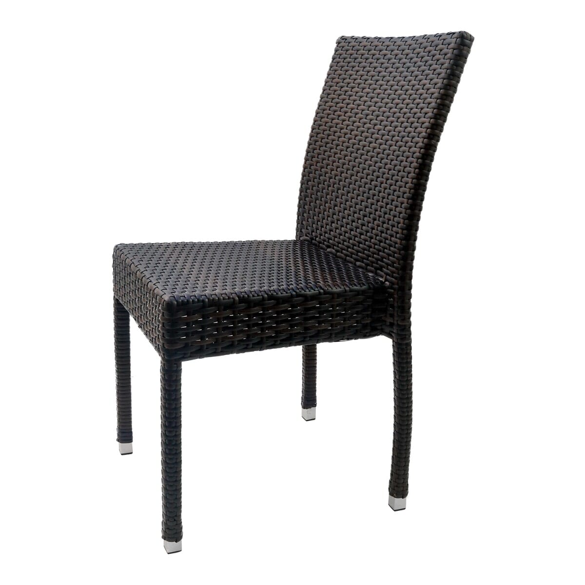 Black and wicker online dining chairs