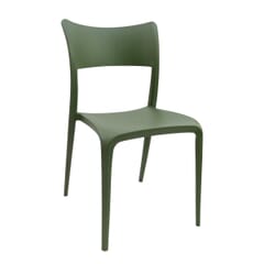 Stackable Contemporary Resin Commercial Indoor/Outdoor Chair in Dark Green