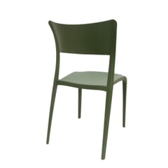 Stackable Contemporary Resin Commercial Indoor/Outdoor Chair in Dark Green