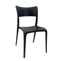 Stackable Contemporary Resin Commercial Indoor/Outdoor Chair in Black