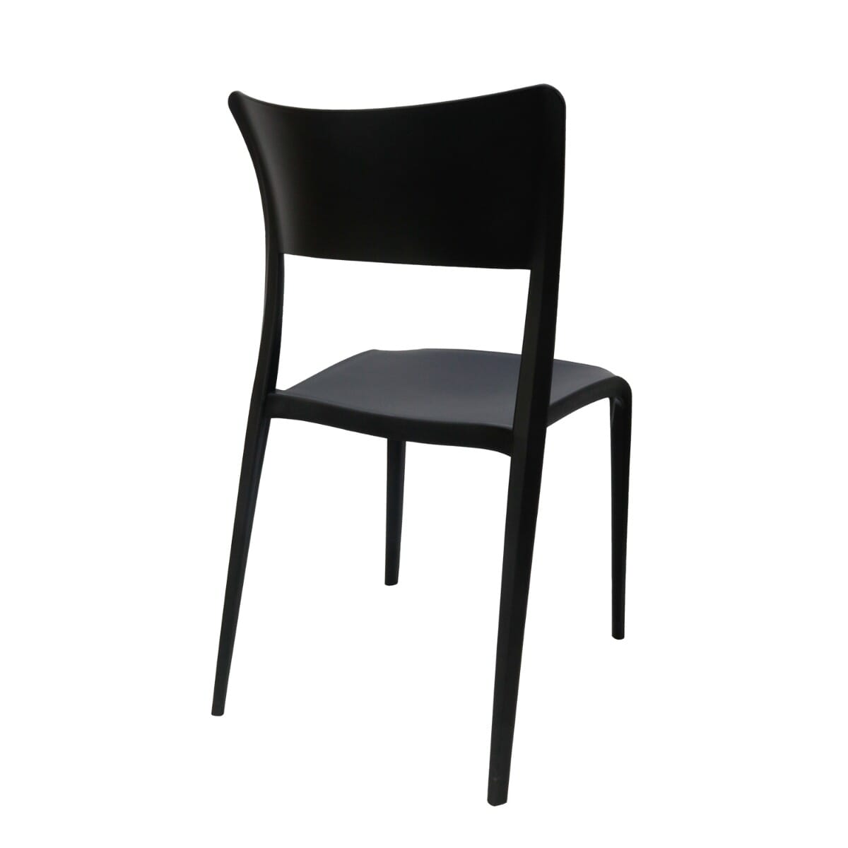 Black stackable outdoor chairs sale