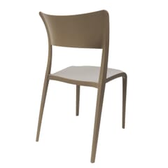 Stackable Contemporary Resin Commercial Outdoor Chair in Brown