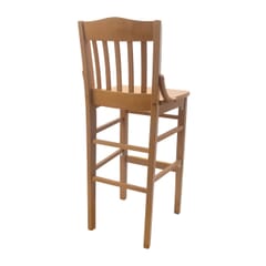 Solid Wood Schoolhouse Restaurant Bar Stool in Natural