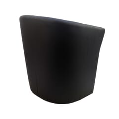 Fully Upholstered - Tailored Black Vinyl Tub Chair