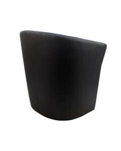 Fully Upholstered  Black Vinyl Tub Chair