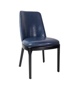 Fully Upholstered Townsend Restaurant Chair With a Black Solid Wood Frame