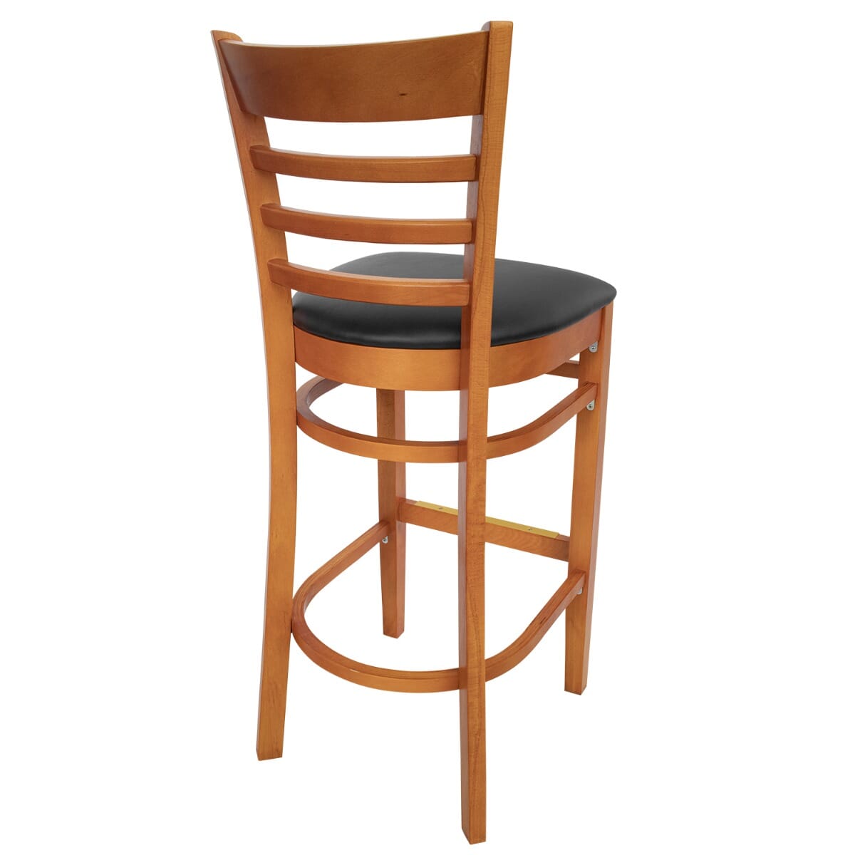 Elegant Cherry Wood Ladderback Commercial Bar Stool