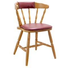 Captain's Mate Chair in Honey Oak With Nailhead Trim