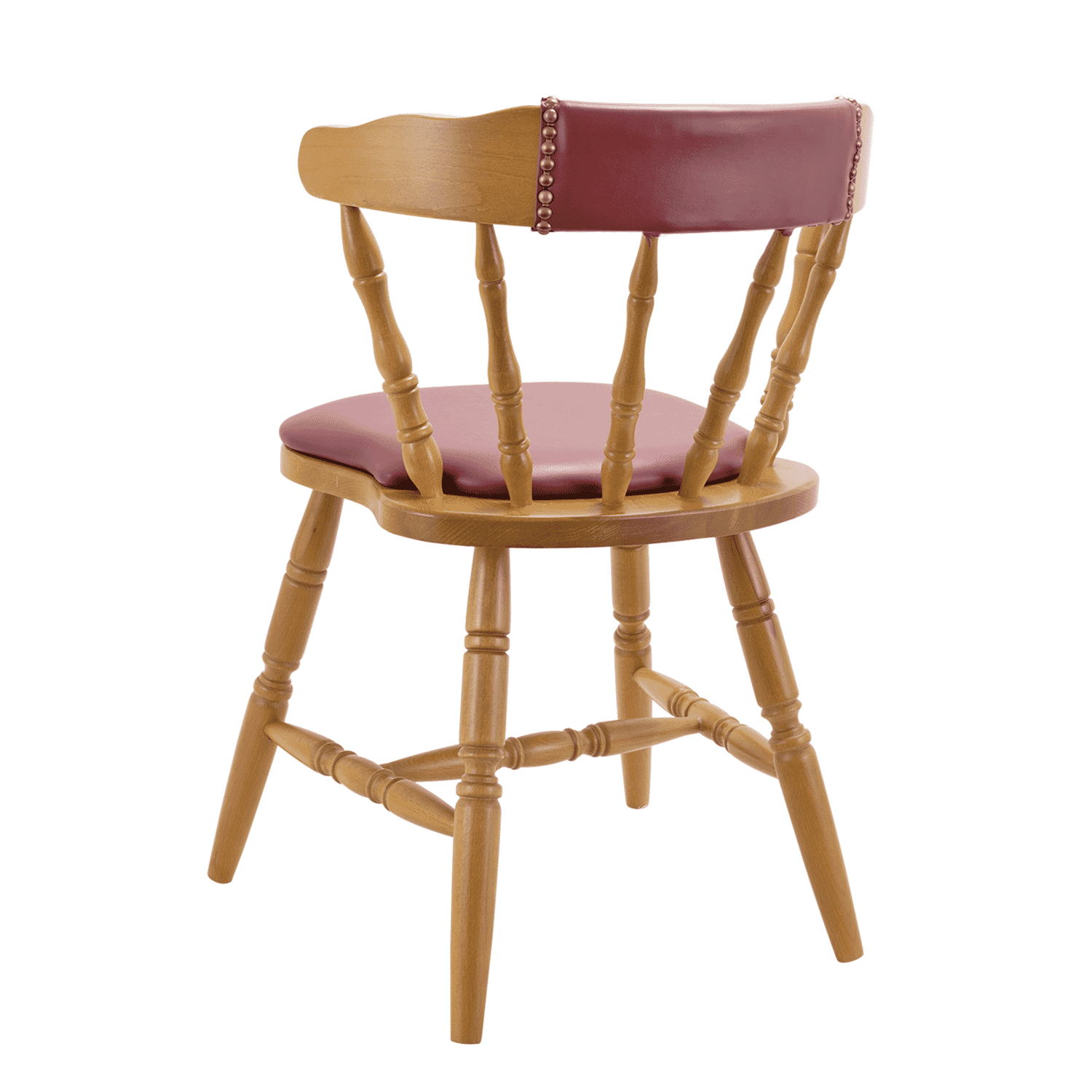 Captain's Mate Chair in Honey Oak With Nailhead Trim