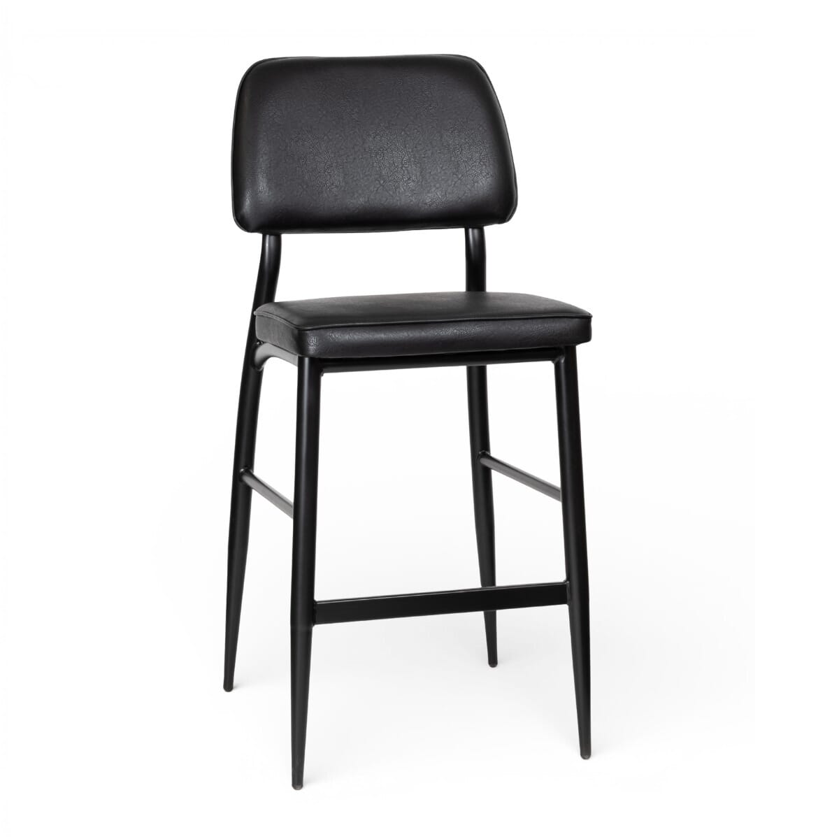 Adaline Metal Restaurant Bar Stool with Upholstered Seat