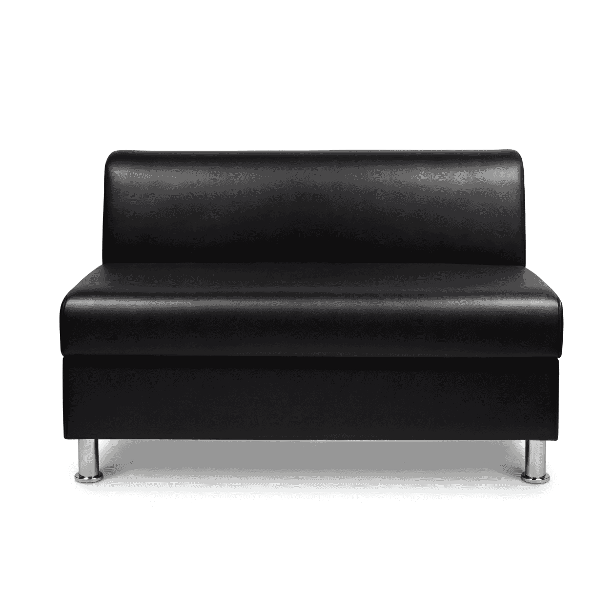 Quick Ship Adele Restaurant Single Booth With Black Vinyl