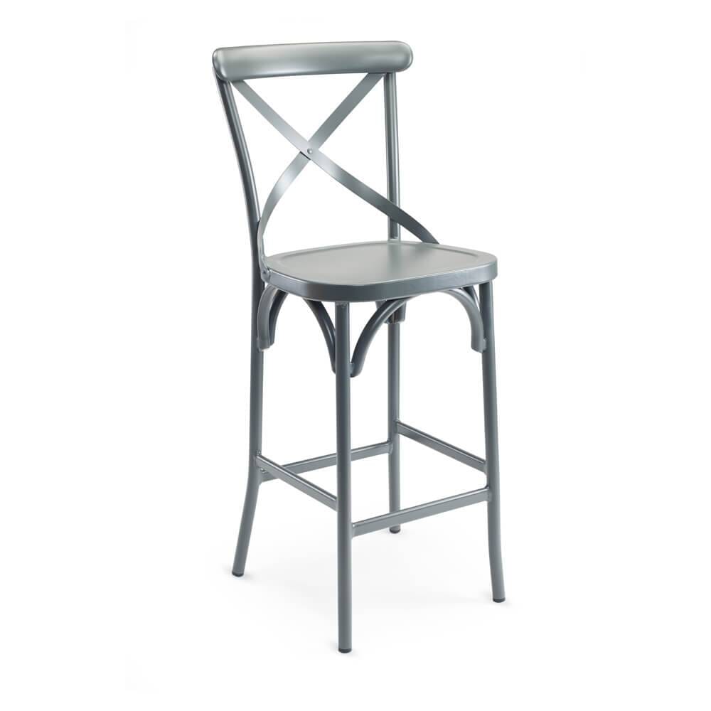 metal cross back bar stool