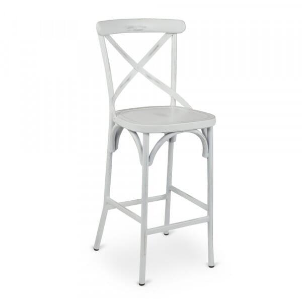 White cross back online bar stools