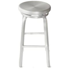Backless Aluminum Swivel Outdoor Patio Stool - Counter Height 