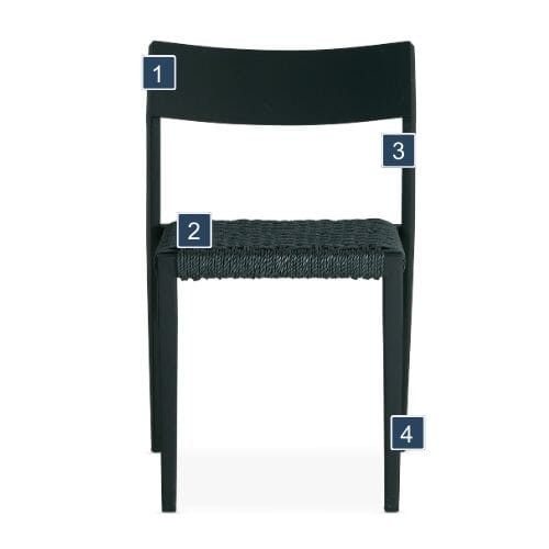 Isola Grey Rope Chair Features