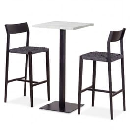 Two Bar Rest 2-Seat Restaurant Bar Set | Stone & Gray Rope