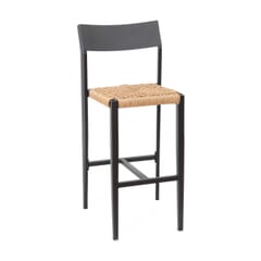 Indoor/Outdoor Restaurant Barstool with Tan Rope Styled Seat