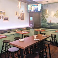 Walnut Traditional Backless Wood Commercial Bar Stool