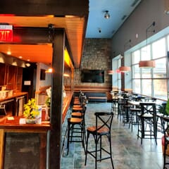 Antique-Look Black Aluminum Cross-Back Indoor/Outdoor Bar Stool