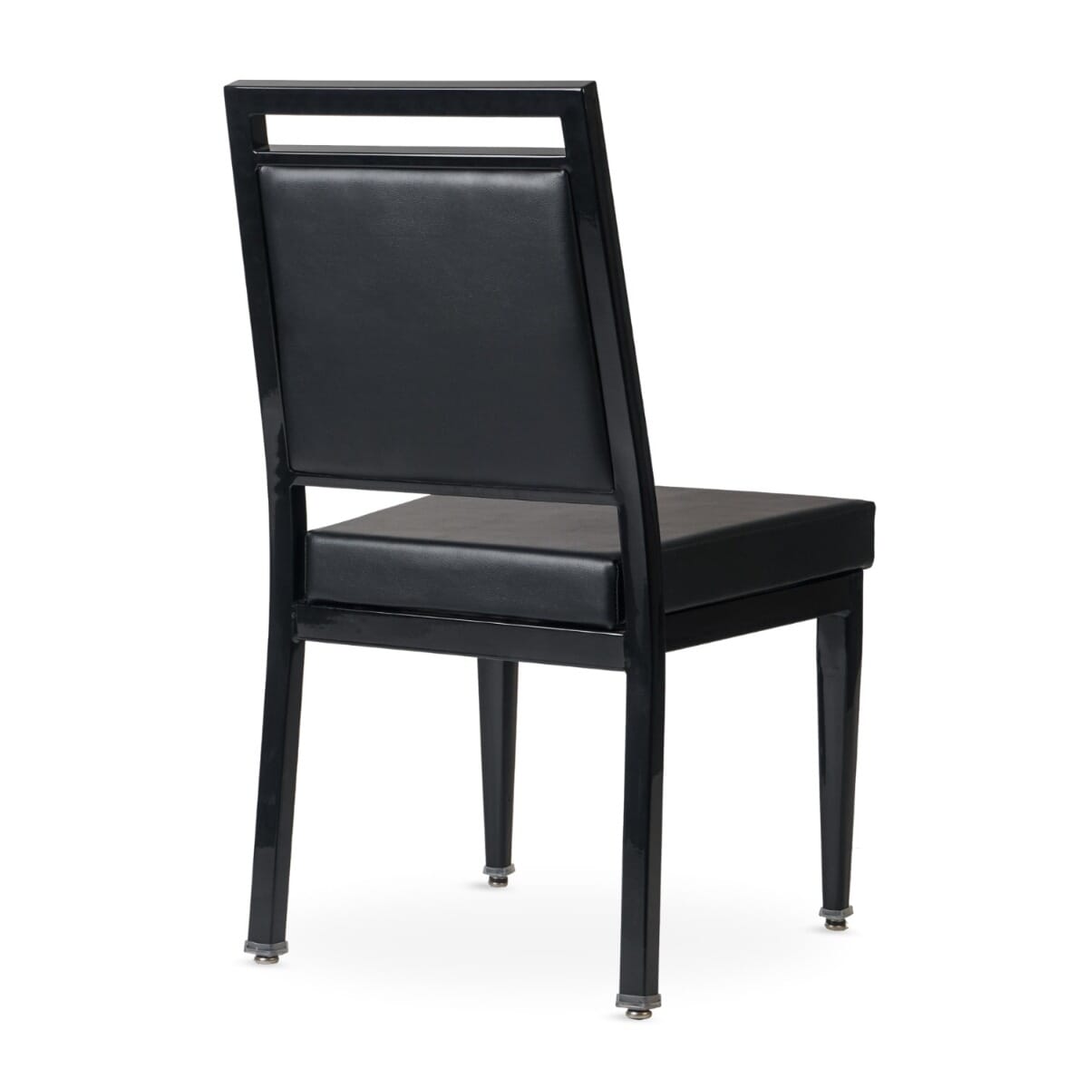 Atticus Quickship Steel Stackable Banquet Chair in Black with Vinyl Upholstery