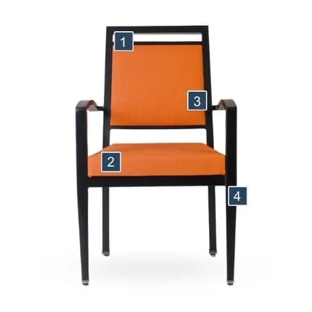 Atticus Banquet Chair With Arms Features