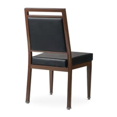 Atticus Quickship Steel Stackable Banquet Chair in Walnut with Vinyl Upholstery