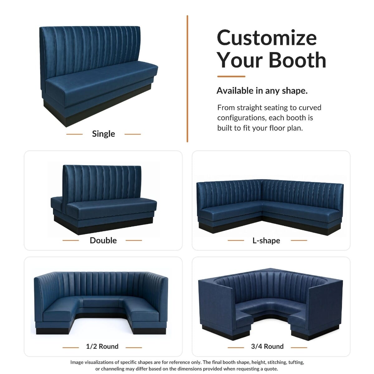 Twelve Channel Style Restaurant Booth
