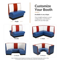 Tri-Sectional Style Restaurant Booth