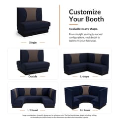 Round Channeled Style Restaurant Booth