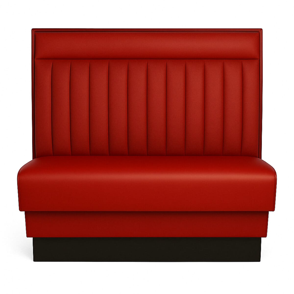 Twelve Channel Wood Panel Style Restaurant Booth with Headroll