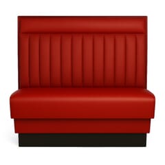 Twelve Channel Wood Panel Style Restaurant Booth with Headroll