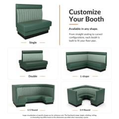 Twelve Channel Style Restaurant Booth with Headroll