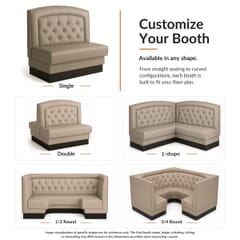 Fan Back Style Tufted Restaurant Booth
