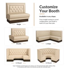 Square Back Style Tufted Restaurant Booth