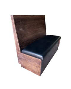 Classic Solid Wood Booth with Padded Seat