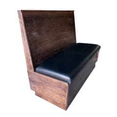 Classic Style Solid Wood Restaurant Booth with Padded Seat