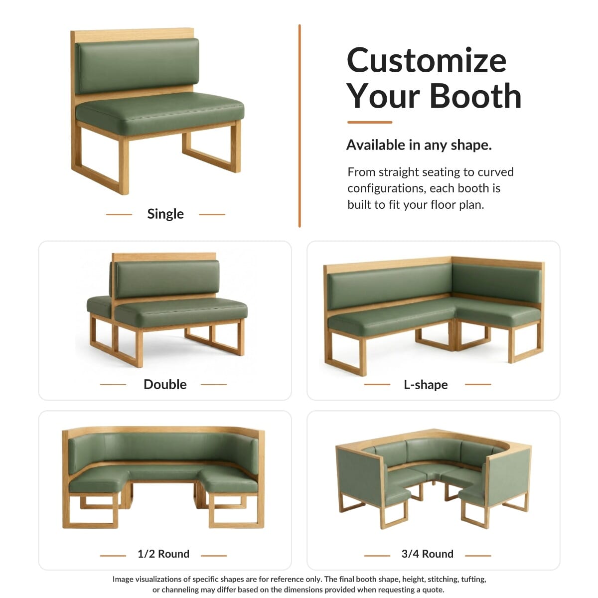 Naven Restaurant Booth with Upholstered Cushions