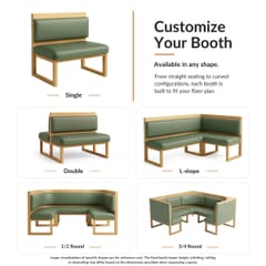 Naven Restaurant Booth with Upholstered Cushions