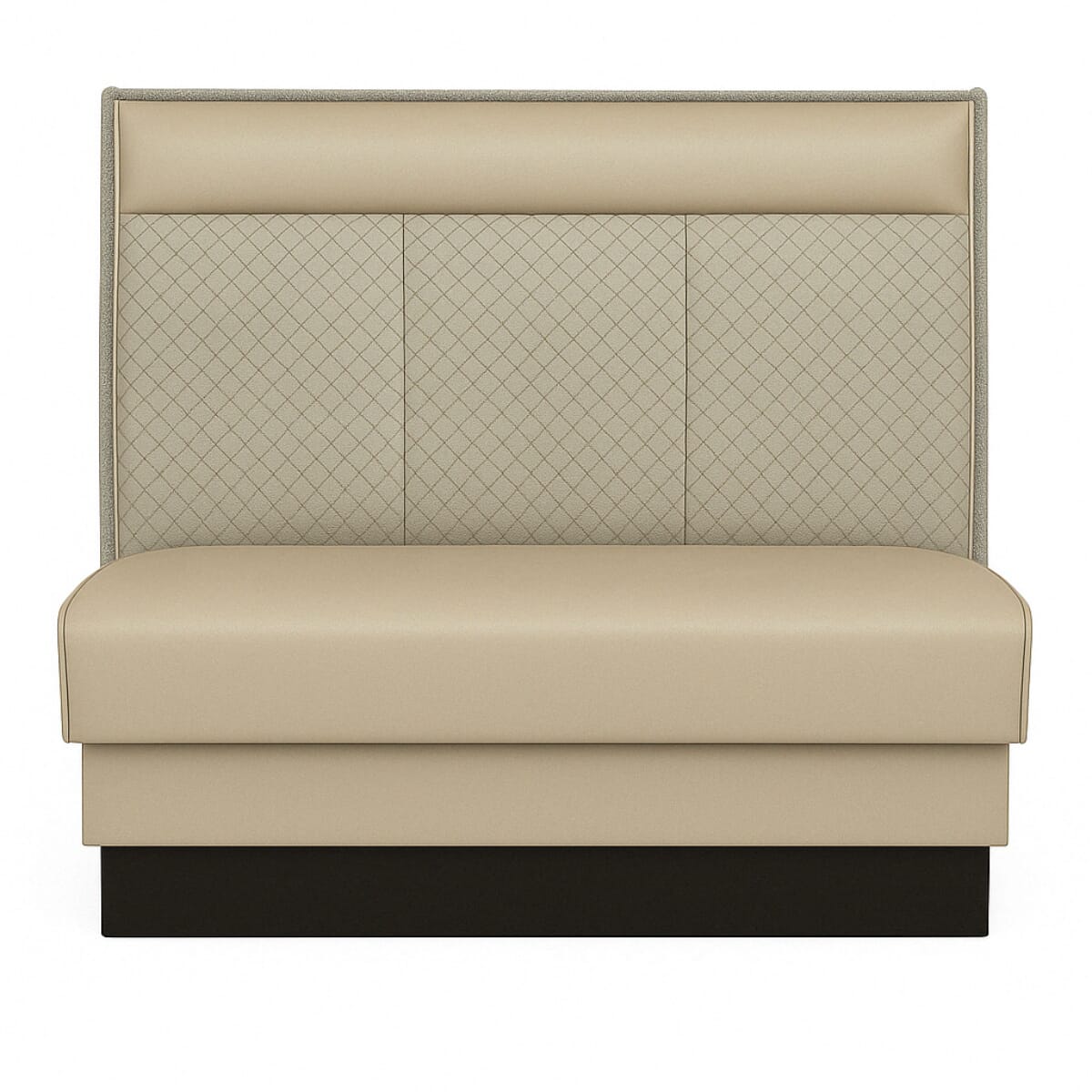 Three Channel Back Laminated-Trim Style Restaurant Booth with Headroll