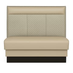 Three Channel Back Laminated-Trim Style Restaurant Booth with Headroll