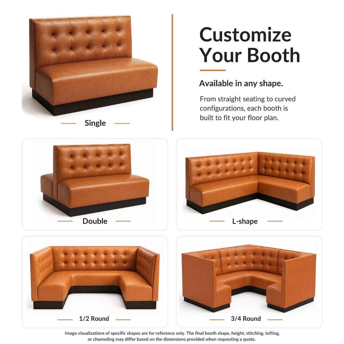 Tufted Back Style Restaurant Booth