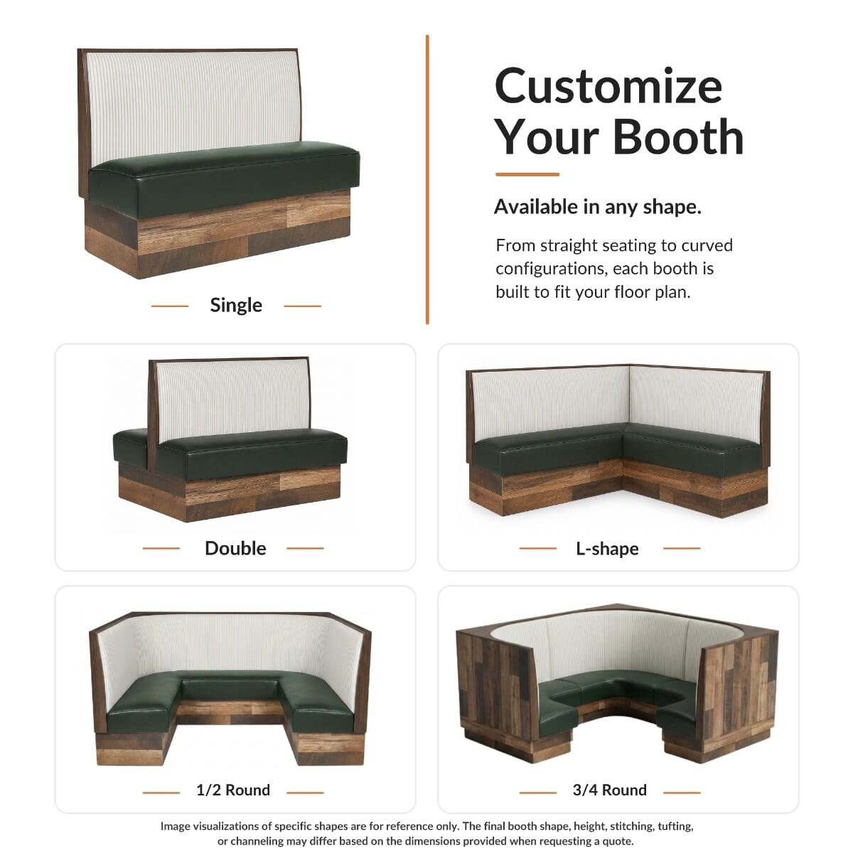 Reclaimed Wood Look Restaurant Booth