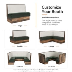 Reclaimed Wood Look Restaurant Booth