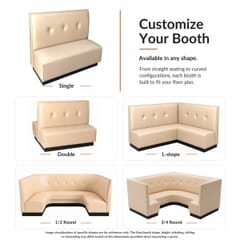 Three Button Style Tufted Restaurant Booth