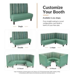 Standard Style Restaurant Booth with Wood Legs