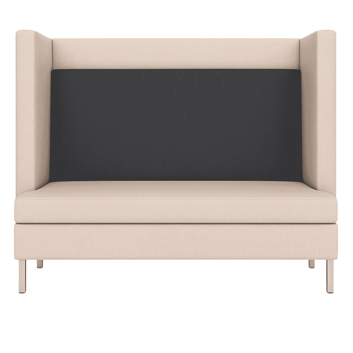 Marwyn High-Back Privacy Restaurant Booth with Upholstered Wing Panels